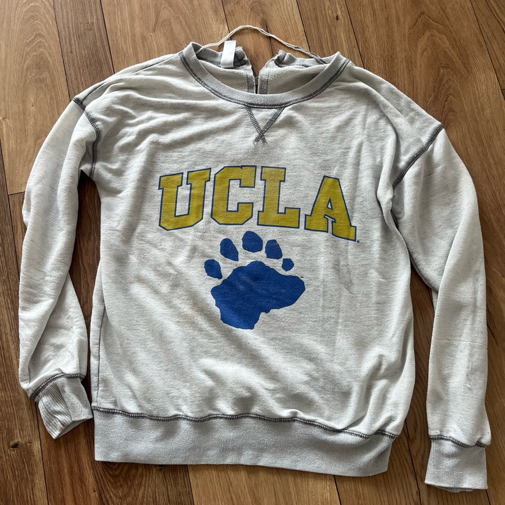 UCLA Authentic Gray Sweatshirt with Blue & Yellow Logo